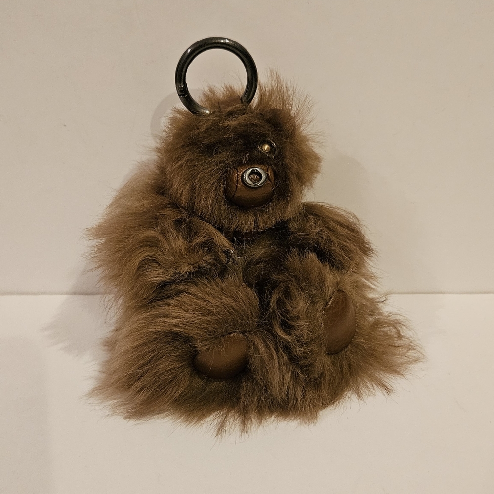 COACH X STAR WARS FURRY CHEWBACCA BROWN/METAL KEY/FOB CHAIN